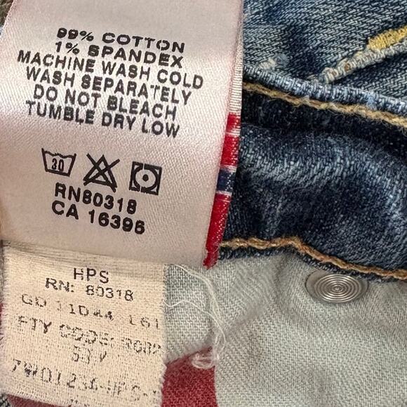 Vintage Lucky Brand Low Rise Cut Off Shorts Womens 26 Blue Denim Jean Faded 2" - Picture 6 of 8